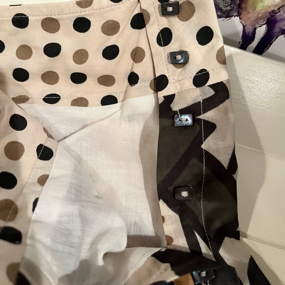 New Weekend Max Mara Floral Dot Printed Cotton Poplin Skirt Sz IT 38 US 4 NWOT - Picture 12 of 16